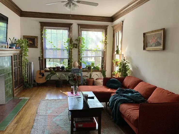Katie's Chicago apartment living room